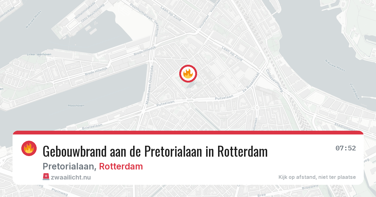 Gebouwbrand aan de Pretorialaan in Rotterdam — 2 mei 2026