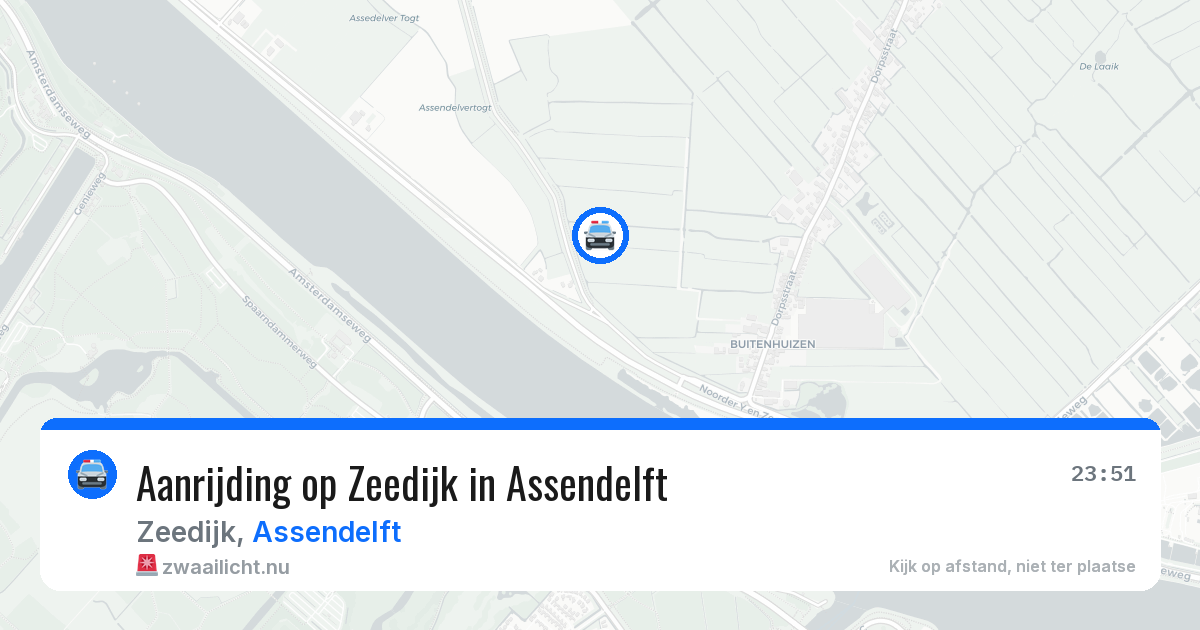 Aanrijding op Zeedijk in Assendelft — 25 jul 2026