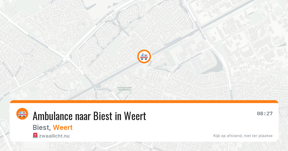 Ambulance naar Biest in Weert — 19 jul 2026