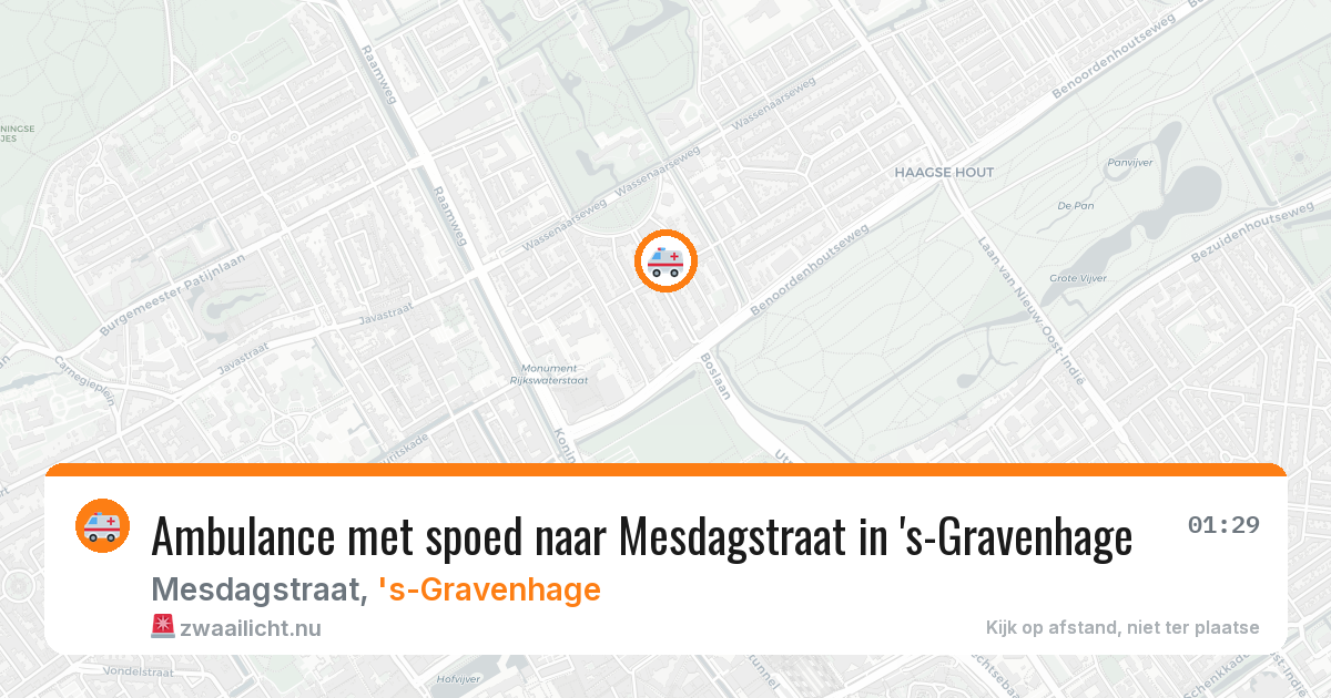 Ambulance met spoed naar Mesdagstraat in 's-Gravenhage — 16 jul 2026