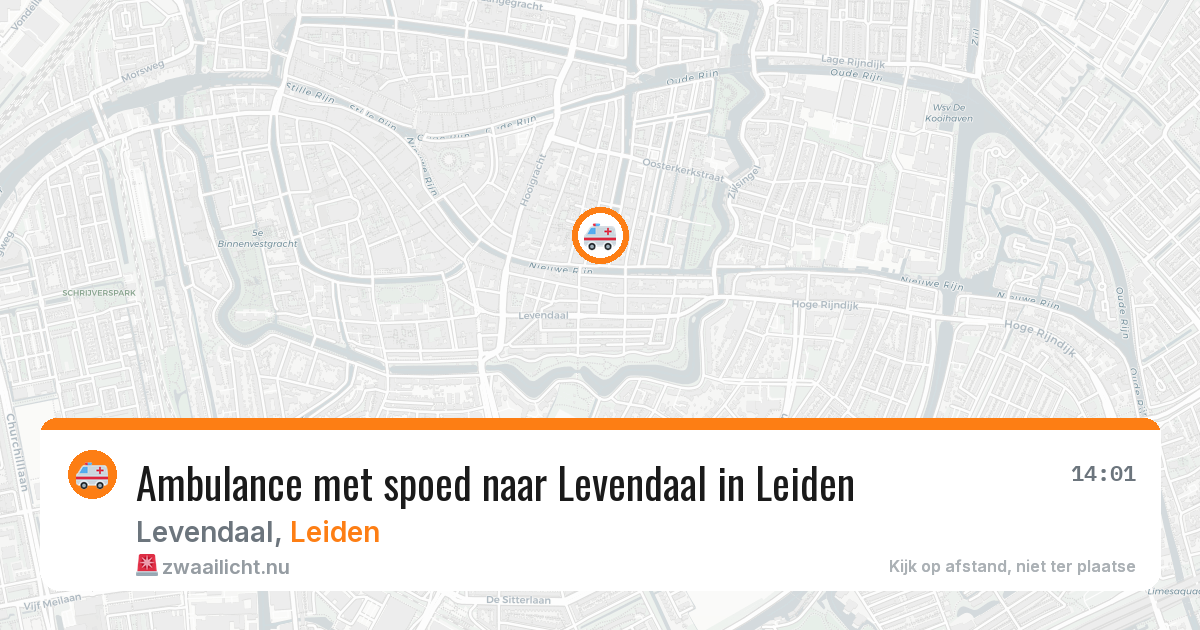 Ambulance met spoed naar Levendaal in Leiden — 6 apr 2026