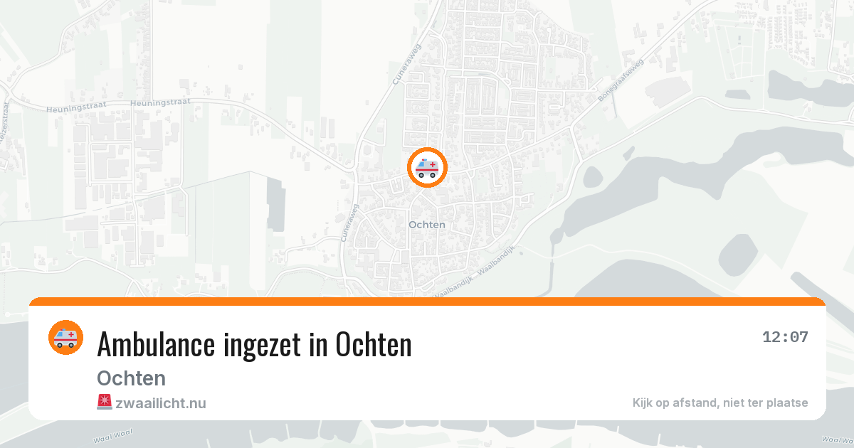Ambulance ingezet in Ochten — 13 jul 2026