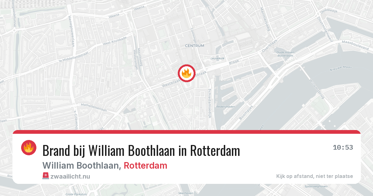 Brand bij William Boothlaan in Rotterdam — 24 mrt 2026