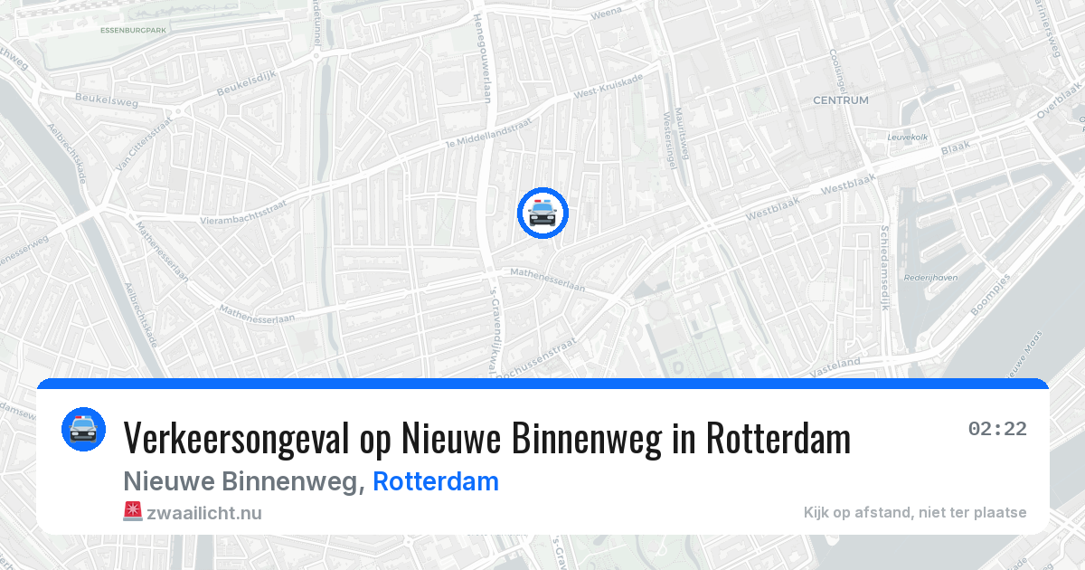 Verkeersongeval op Nieuwe Binnenweg in Rotterdam — 12 apr 2026