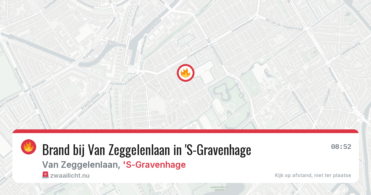Brand bij Van Zeggelenlaan in 'S-Gravenhage — 2 jun 2026