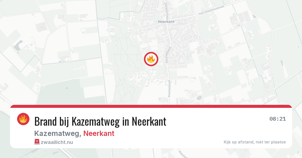 Brand bij Kazematweg in Neerkant — 7 mei 2026