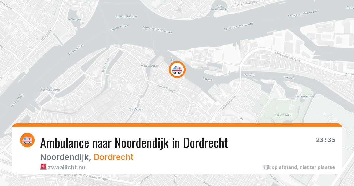 Ambulance naar Noordendijk in Dordrecht — 22 mei 2026