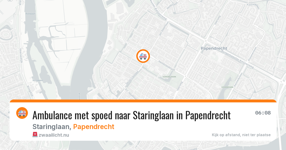 Ambulance met spoed naar Staringlaan in Papendrecht — 28 jan 2026