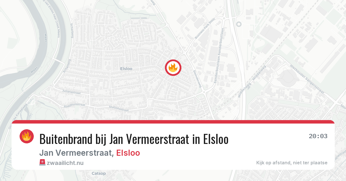 Buitenbrand bij Jan Vermeerstraat in Elsloo — 1 jul 2026