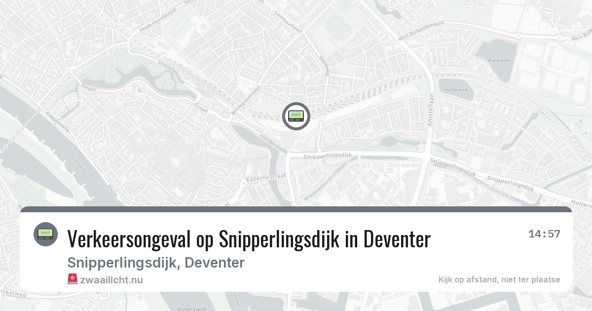 Verkeersongeval op Snipperlingsdijk in Deventer — 16 mrt 2026