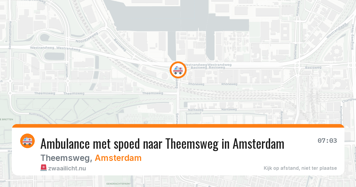 Ambulance met spoed naar Theemsweg in Amsterdam — 7 mei 2026