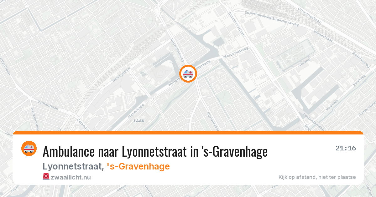 Ambulance naar Lyonnetstraat in 's-Gravenhage — 20 jul 2026