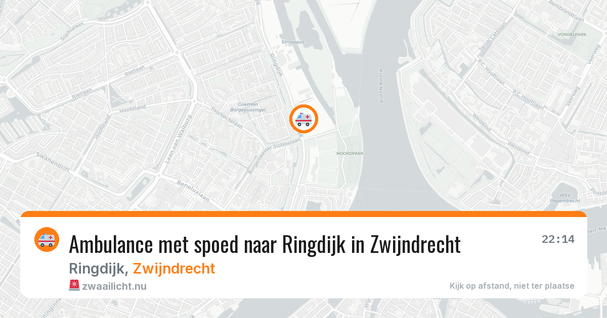 Ambulance met spoed naar Ringdijk in Zwijndrecht — 10 jul 2026