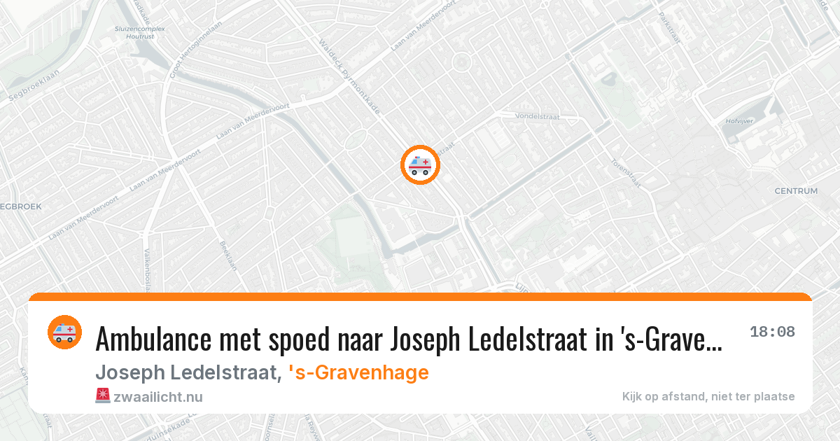 Ambulance met spoed naar Joseph Ledelstraat in 's-Gravenhage — 8 mei 2026