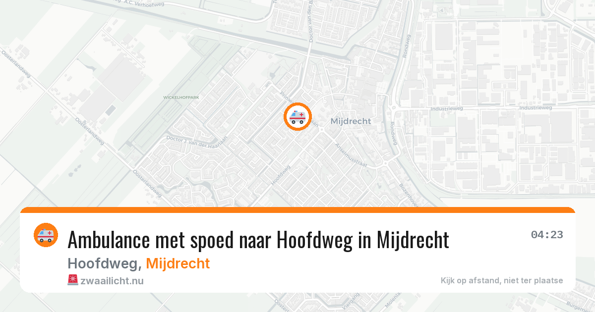Ambulance met spoed naar Hoofdweg in Mijdrecht — 27 apr 2026