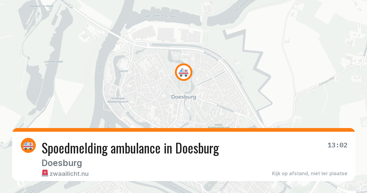 Spoedmelding ambulance in Doesburg — 14 jul 2026