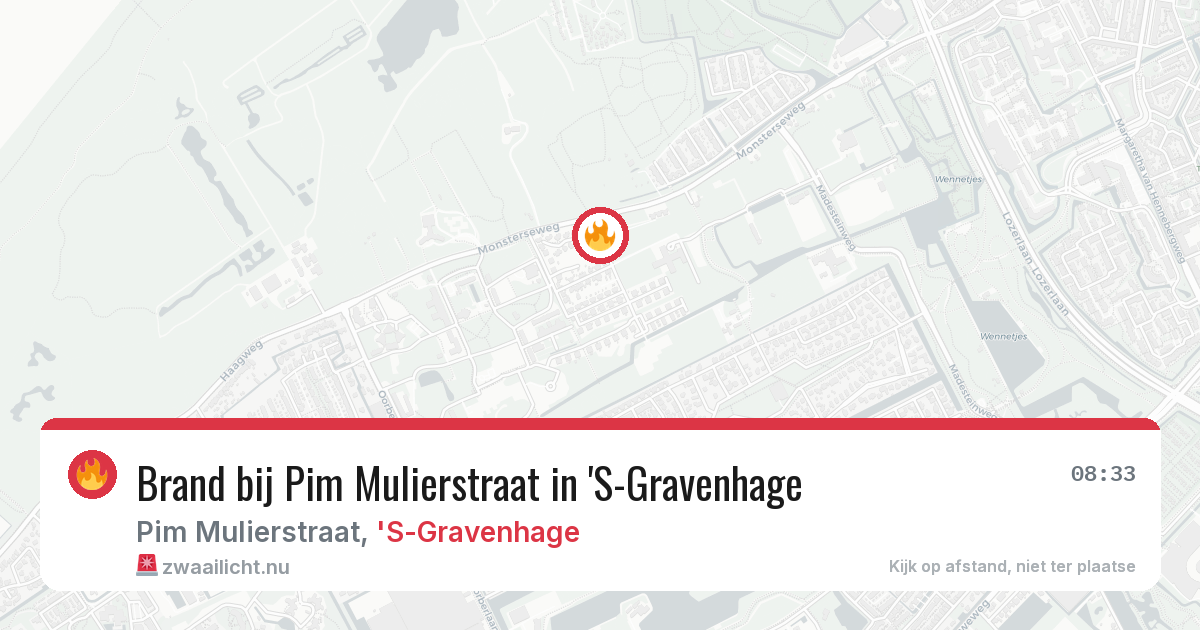 Brand bij Pim Mulierstraat in 'S-Gravenhage — 19 jul 2026