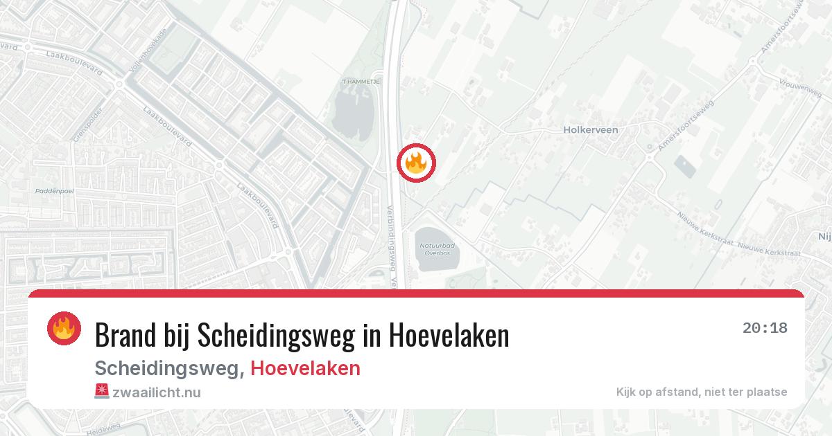 Brand bij Scheidingsweg in Hoevelaken — 16 jul 2026