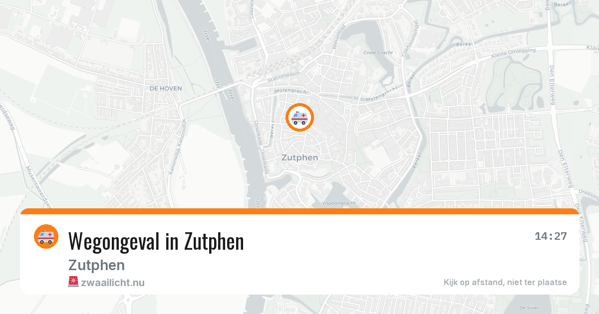 Wegongeval in Zutphen — 19 mrt 2026