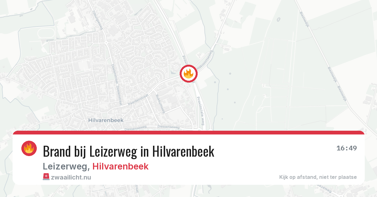 Brand bij Leizerweg in Hilvarenbeek — 22 mrt 2026