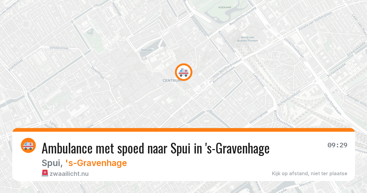 Ambulance met spoed naar Spui in 's-Gravenhage — 28 jan 2026