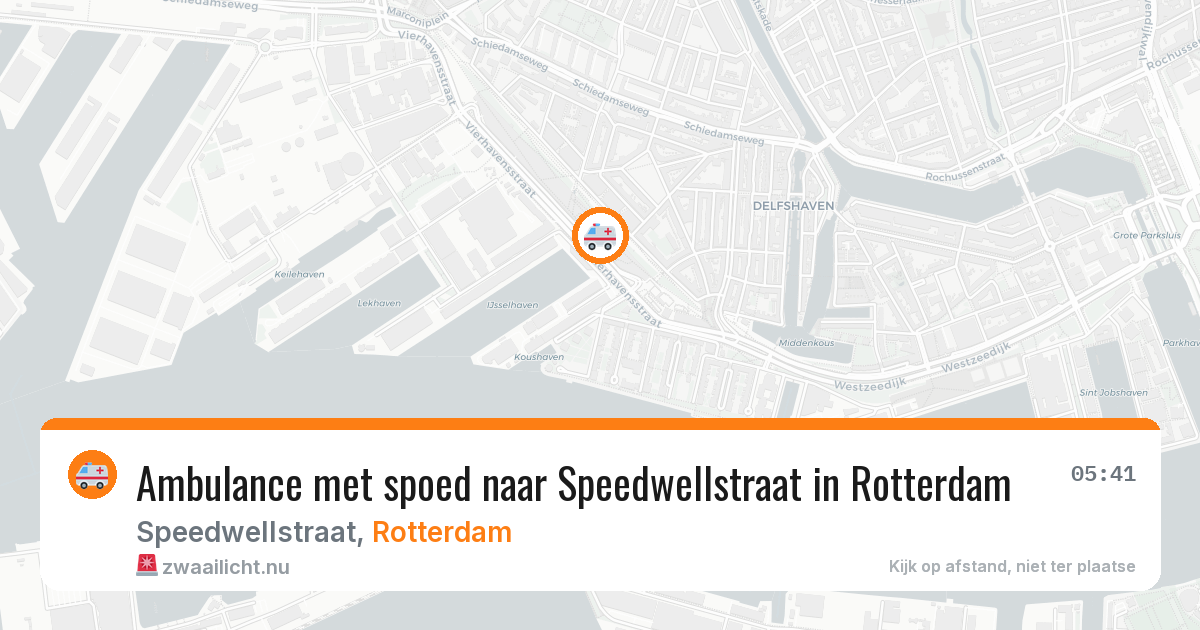 Ambulance met spoed naar Speedwellstraat in Rotterdam — 25 jul 2026