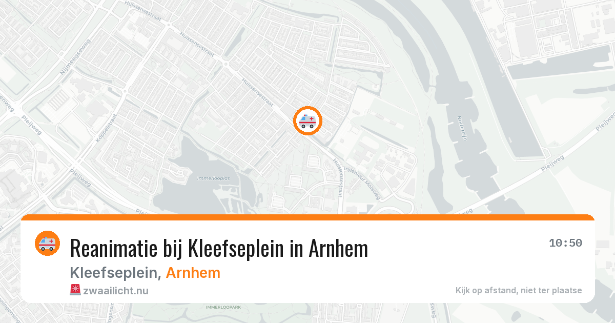 Reanimatie bij Kleefseplein in Arnhem — 9 mrt 2026