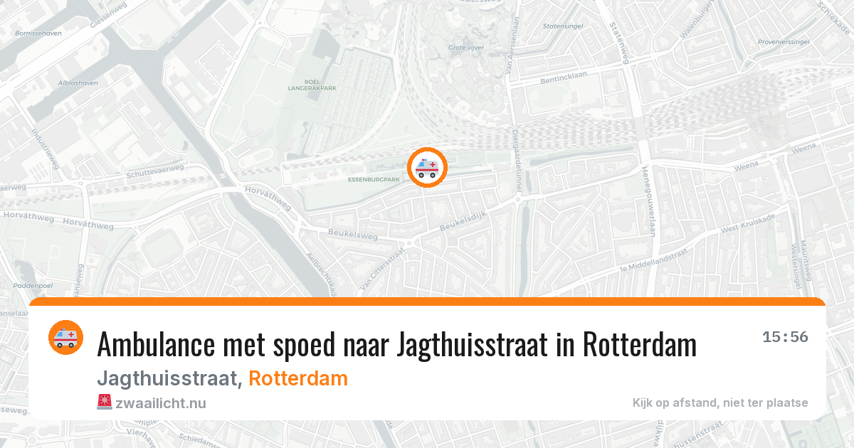 Ambulance met spoed naar Jagthuisstraat in Rotterdam — 21 mrt 2026
