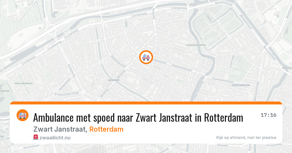 Ambulance met spoed naar Zwart Janstraat in Rotterdam — 31 mei 2026