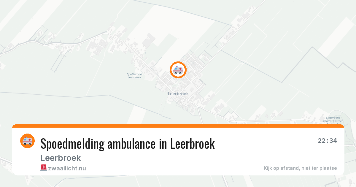 Spoedmelding ambulance in Leerbroek — 20 jul 2026