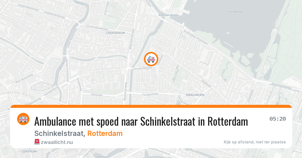 Ambulance met spoed naar Schinkelstraat in Rotterdam — 17 mrt 2026