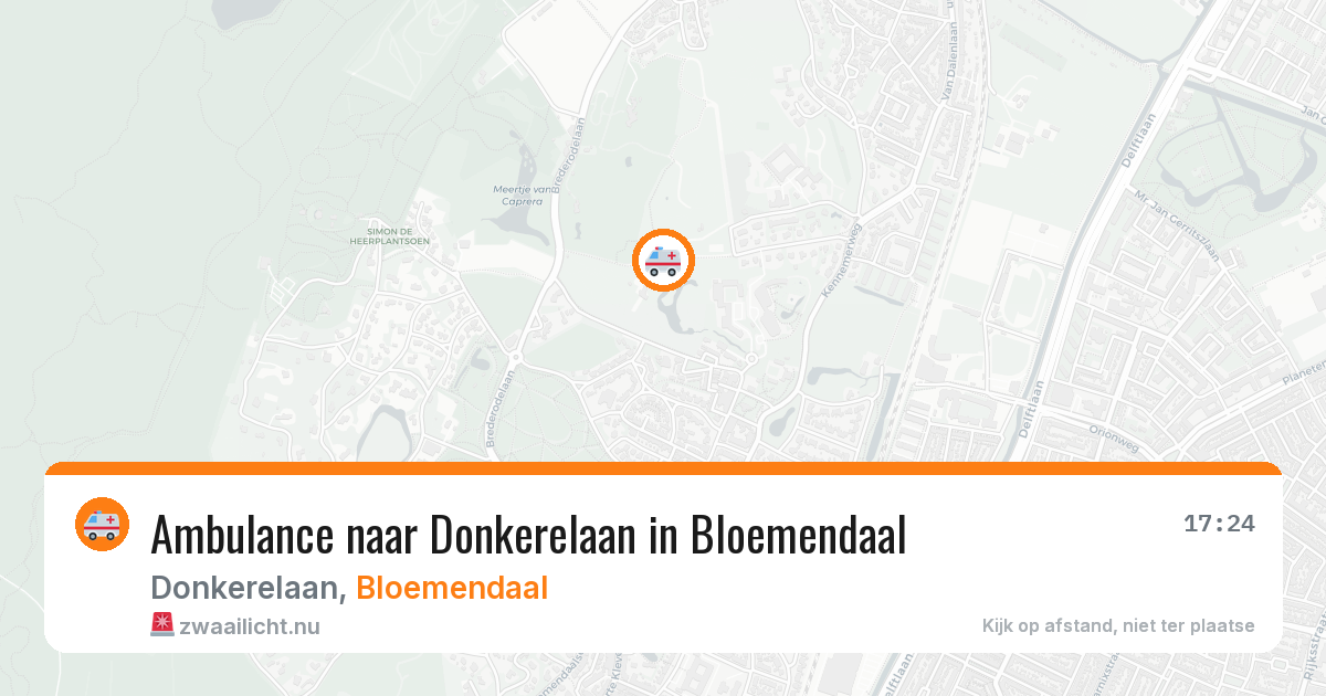 Ambulance naar Donkerelaan in Bloemendaal — 13 jul 2026
