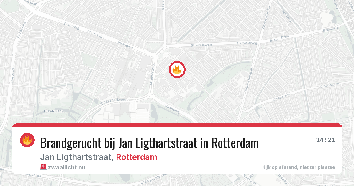 Brandgerucht bij Jan Ligthartstraat in Rotterdam — 10 jul 2026