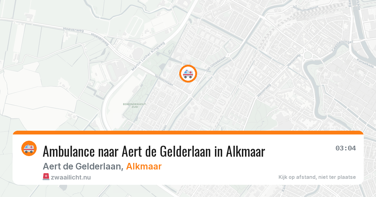 Ambulance naar Aert de Gelderlaan in Alkmaar — 27 jul 2026