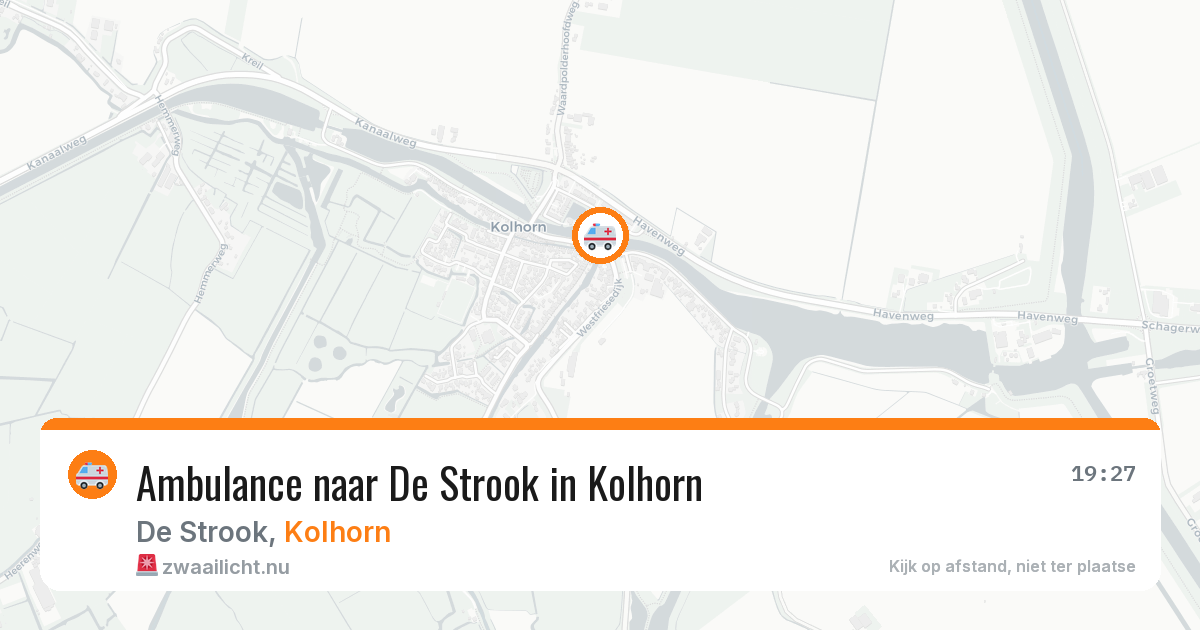 Ambulance naar De Strook in Kolhorn — 15 jul 2026