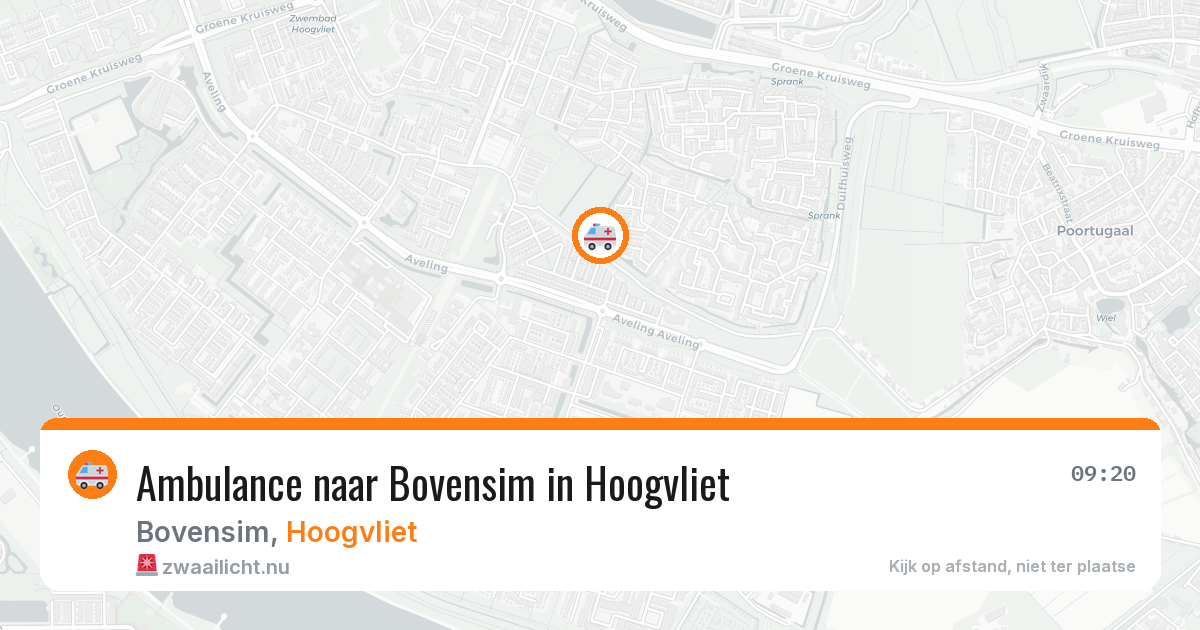 Ambulance naar Bovensim in Hoogvliet — 23 mrt 2026