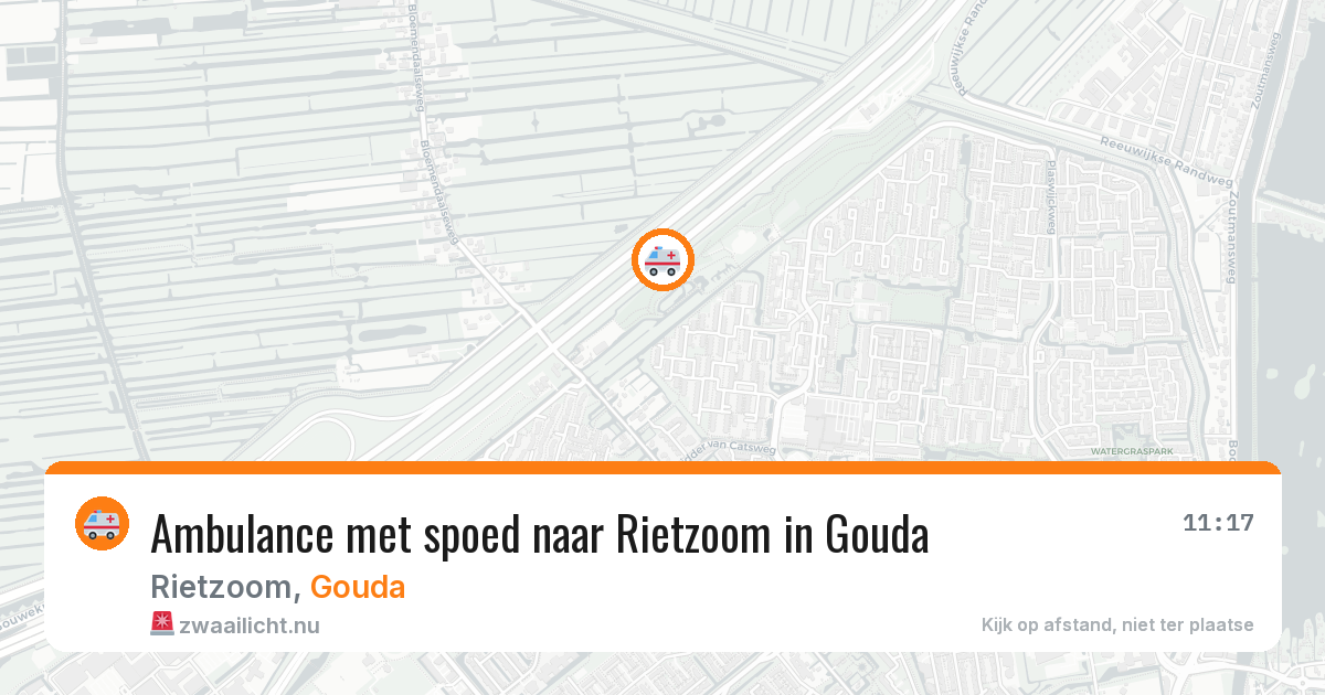 Ambulance met spoed naar Rietzoom in Gouda — 2 jul 2026