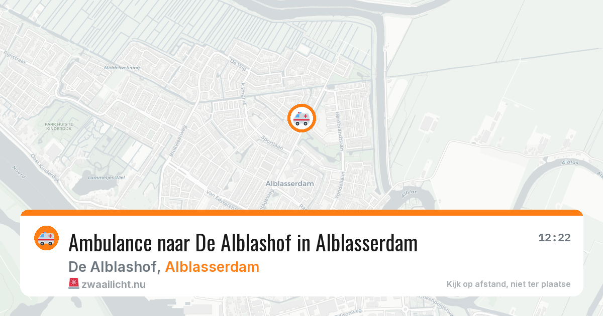 Ambulance naar De Alblashof in Alblasserdam — 14 jul 2026