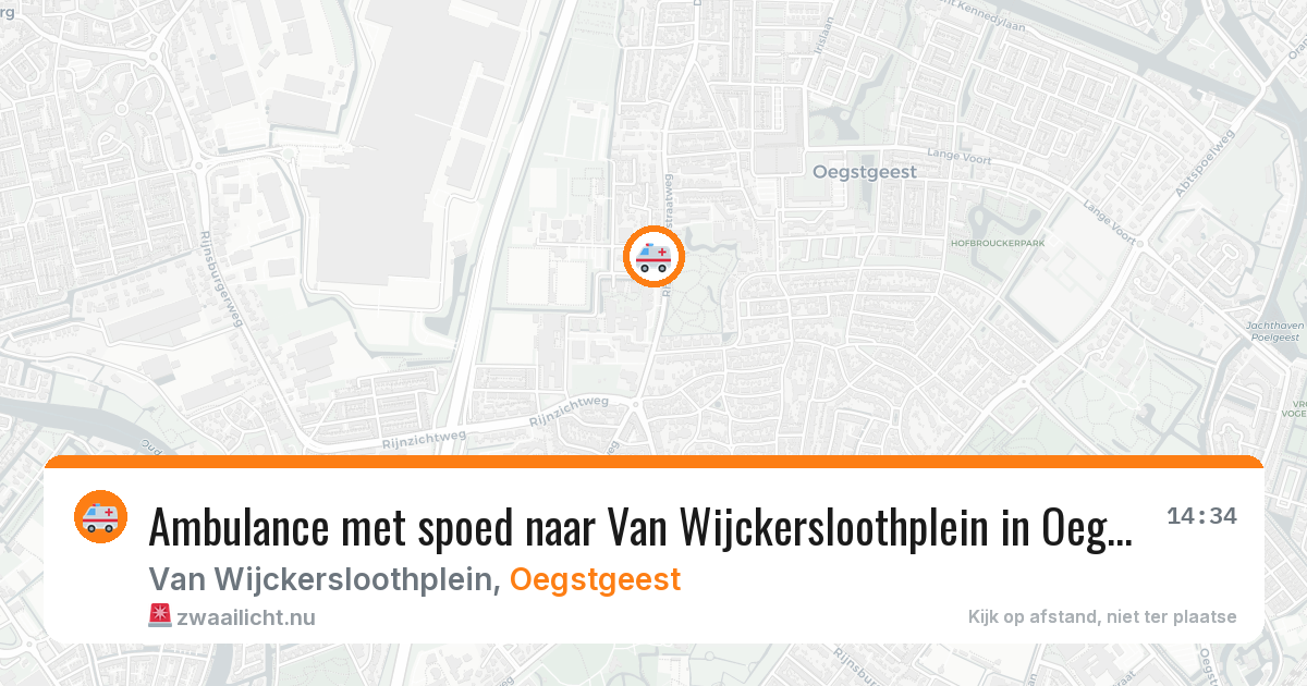 Ambulance met spoed naar Van Wijckersloothplein in Oegstgeest — 19 jan 2026
