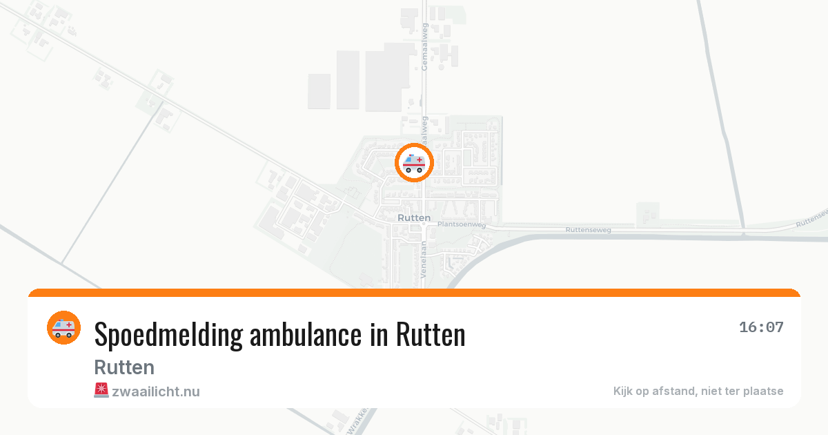 Spoedmelding ambulance in Rutten — 17 apr 2026