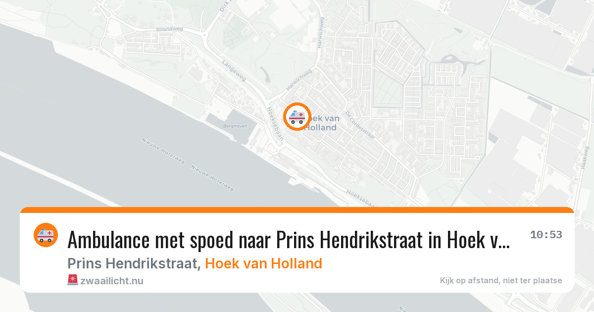 Ambulance met spoed naar Prins Hendrikstraat in Hoek van Holland — 14 apr 2026