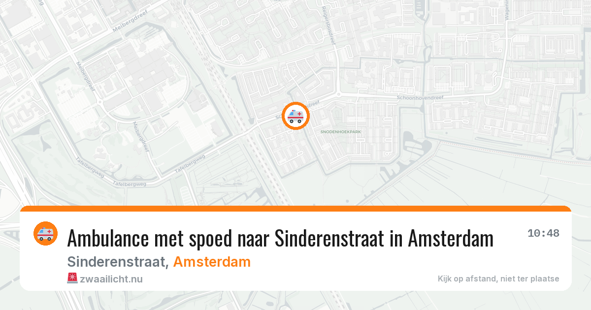 Ambulance met spoed naar Sinderenstraat in Amsterdam — 9 jun 2026