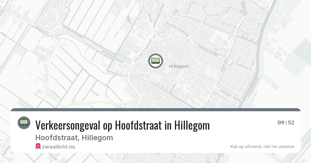 Verkeersongeval op Hoofdstraat in Hillegom — 10 mrt 2026