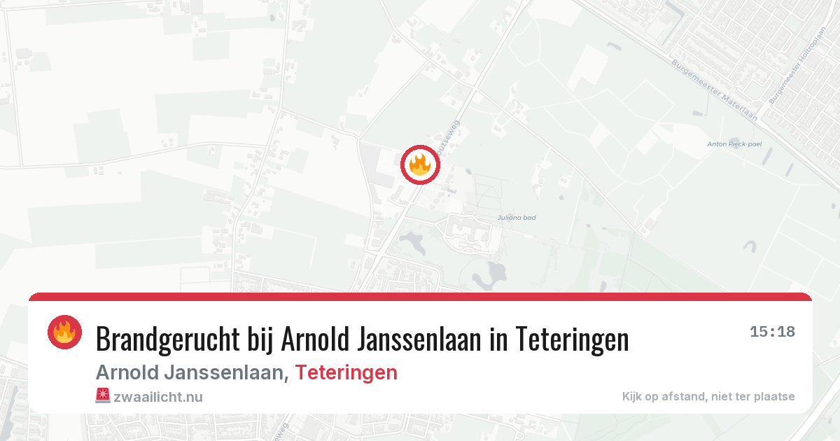 Brandgerucht bij Arnold Janssenlaan in Teteringen — 21 jul 2026