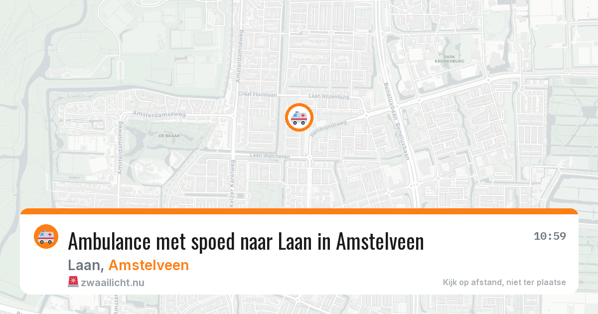 Ambulance met spoed naar Laan in Amstelveen — 14 jul 2026