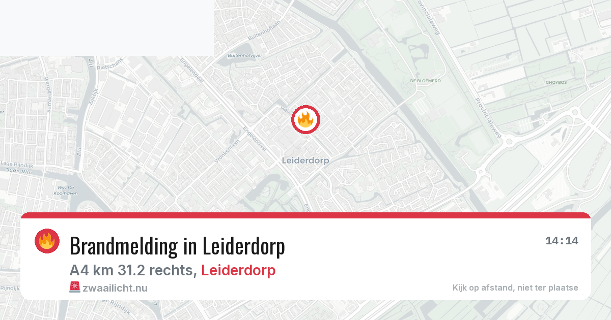 Brandmelding in Leiderdorp — 10 jul 2026
