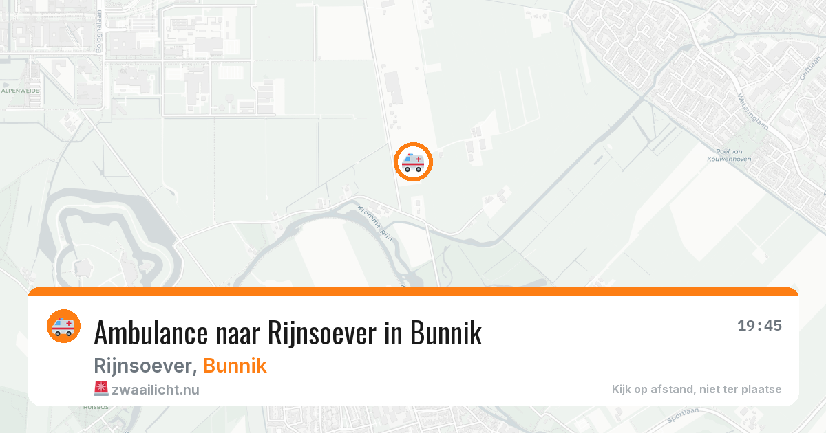 Ambulance naar Rijnsoever in Bunnik — 2 mei 2026