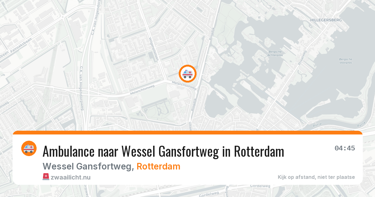 Ambulance naar Wessel Gansfortweg in Rotterdam — 24 jul 2026