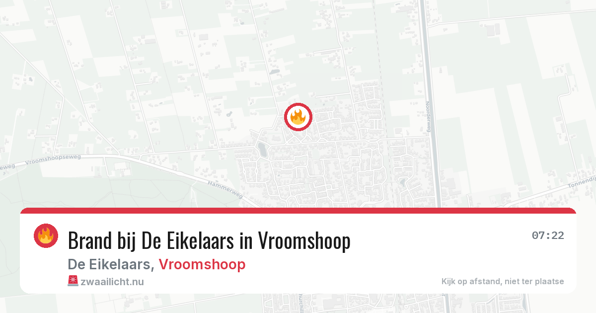 Brand bij De Eikelaars in Vroomshoop — 3 jun 2026
