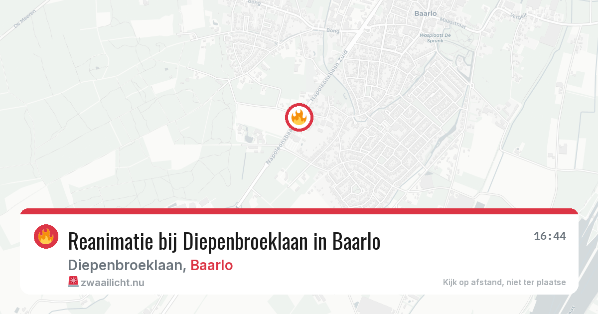 Reanimatie bij Diepenbroeklaan in Baarlo — 20 jan 2026